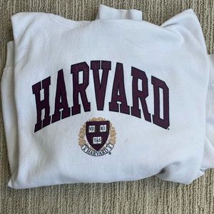White Harvard Sweatshirt Hoodie - Gildan